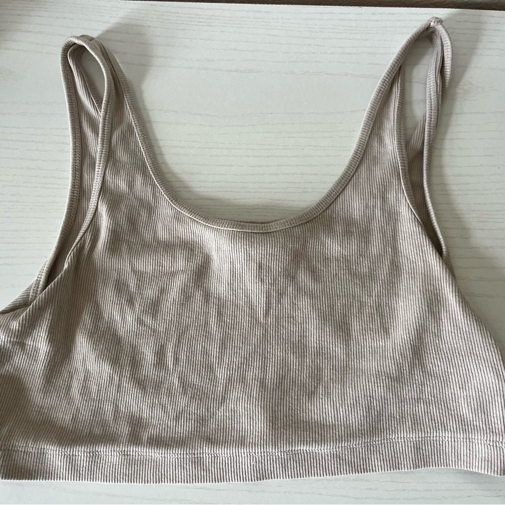 Beige Ribbed Women's Shirt